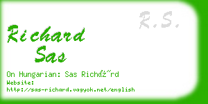 richard sas business card